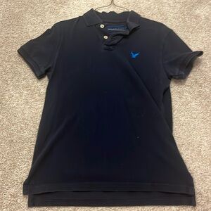 Navy American Eagle cotton polo